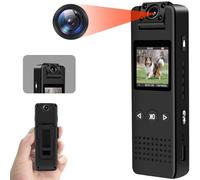 SecuraLen Mini Camera, 1080P HD & 120° Grand Angle Camera Pieton avec Objectif Rotatif 180°, Vision Nocturne Automatique & Détection de Mouvement Body Cam avec Enregistrement Vidéo et Audio