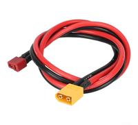 Secure for XT60 to T Port Adapter for E-Bikes Secure for XT60 | Fil de cuivre pur 12 AWG, transfert de puissance à faible résistance, connexion stable, accumulation minimale de chaleur