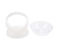 Secure - Grip Cat Aliments Bols avec Stand | 18 ° Ficheur de Secours incliné pour Les Chats/Petits Chiens | Conception de Bol à Arc Ergonomique | Food - Grade PS + ABS Matériaux