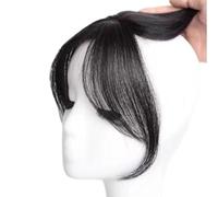 Secure Hold Pony Clips Femmes Clip In Pons, Naturel Wispy Side Bangs Front Extensions de Cheveux Noir Brun pour Filles Air Bang Franges Perruques Postiches Noir