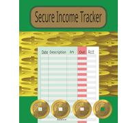 Secure Income Tracker: Private | For Your Eyes Only | Money In Money Out Logbook | 8 x 10 Inch | 110 Pages with Color | Gift for busy entrepreneurs