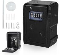 Secure Key Box,Key Safe With 4 Digit Digital Code,Secure Outdoor Key Box,Waterproof Wall Key Box,Large,Waterproof Key Box (Black)
