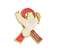 Secure Pin Peace and Ribbon Detail Broche au design élégant pour tenues décontractées Vêtements professionnels Peace Bird Accent élégant, One Size, Comme décrit