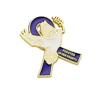 Secure Pin Peace and Ribbon Detail Broche au design élégant pour tenues décontractées Vêtements professionnels Voyage poitrine, taille unique, Comme décrit