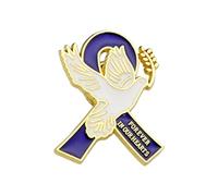 Secure Pin Peace and Ribbon Detail Broche au design élégant pour tenues décontractées Vêtements professionnels Peace Bird Accent élégant, One Size, Comme décrit