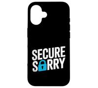 Secure Sorry Padlock Data Breach Cyber Security Humour Coque pour iPhone 16