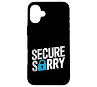 Secure Sorry Padlock Data Breach Cyber Security Humour Coque pour iPhone 16 Plus