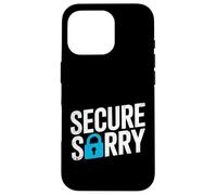 Secure Sorry Padlock Data Breach Cyber Security Humour Coque pour iPhone 16 Pro