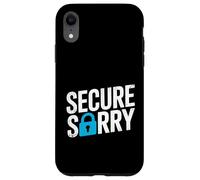 Secure Sorry Padlock Data Breach Cyber Security Humour Coque pour iPhone XR