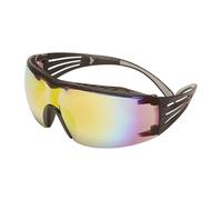 3M SecureFit SF416XAS-BLK Lunettes de protection avec protection anti-buée, avec verres réfléchissants gris, noir