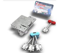 securemme cœur de rechange double carte anti-picking SX Gauche 3 clés + 1 de chantier, antimanipulation longueur totale Clé mm 95 pour serrures série 25