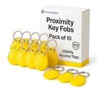 SecureMyDoor - 30 x RFID Proximity Fobs en jaune - Jeton - Fob - Tag - Clé de carte 125 kHz - Idéal pour clavier numérique | Lecteur de proximité | Système de sécurité de contrôle d'accès de porte