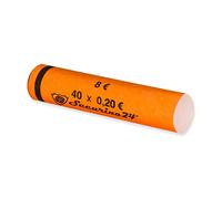 Securina24 Tubes pour pièces de Monnaie 1 Centime à 2 Euros, ou 119 pièces mélangées (112 x 20 centimes)