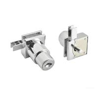 Sécurisez efficacement votre vitrine avec une serrure de porte en alliage de zinc et deux clés, bloque porte coulissante, serrure porte coulissante, verrou baie coulissante Pour vivarium, terrarium