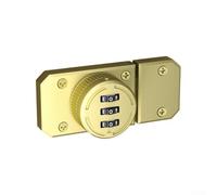 Sécurisez vos armoires et tiroirs avec ce verrou à mot de passe en alliage de zinc, serrure à code à trois chiffres pour plus de sécurité (doré)