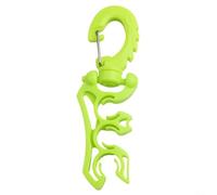 Sécurisez votre équipement de plongée avec le clip de plongée sous-marine, double support de tuyau pour BCD avec détachement rapide (jaune fluo)