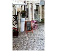 Securit 70 X 120 Cm En Bois Dur Etui À Sandwich Pain De Trottoir Finition Laquée Avec Bord En Acajou - Sbsw-M-120
