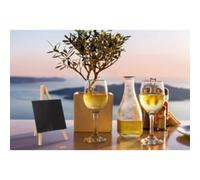 SECURIT Ardoise de table MINI avec trépied, acajou