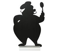 Securit - Ardoise de table socle alu en forme de Chef