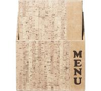 Securit Box Cartes-Menu Design Cork - Contenant 10 Cartes - avec Chacune 8 Vues
