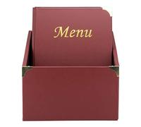 SECURIT - Box de 10 Cartes Menu Gamme Basique - Pour Restaurants, Cafés, Bars - Capacité de 10 pages - A4 - Bordeaux