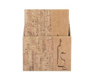 SECURIT - Box de 10 Porte-Cartes des Vins Design - Format A4 - Liège | Similicuir Effet Liège - 2 Inserts Doubles (8 Pages) - Pour Bar, Restaurant