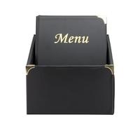 Securit Box 10 cartes menu Gamme Basique A4 Noir - Restaurants, cafés, bars - Capacité 10 pages