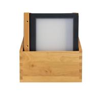 Securit – Box de 10 cartes menu Gamme Wood – A4 – Noir – 2 inserts doubles (4 pages) inclus