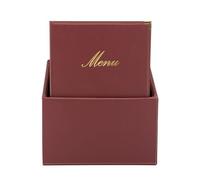 Securitprotège-menus Simili cuir de la Gamme Classique A4 (x20) Plus Box, 1 Double Insert Inclus avec Chaque menu (présente 4 Pages A4)