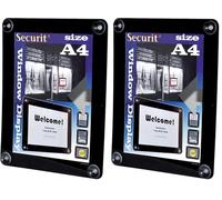 Securit Cadre d'affichage A4 Noir (Import Royaume Uni) (Lot de 2)