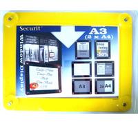 Securit Cadre fenêtre A3 jaune