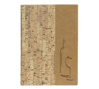 SECURIT - Carte des Boissons Gamme Design - Pour Cafés, Restaurants, Bars - Format A4 - Similicuir - 1 Insert Double 4 Pages Inclus - Style Liège - Couleur Beige