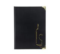 Securit Carte des Vins Basic Line - 2 inserts fixes (4 feuilles A4) - PVC - Noir