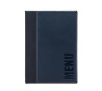 Securit – Carte menu Gamme Tendance – 1 insert double (4 pages) inclus – A4 – Bleu