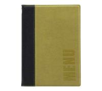 Securit Carte menu Gamme Tendance pour restaurants, cafés et bars 1 insert double (4 pages) A5 Vert