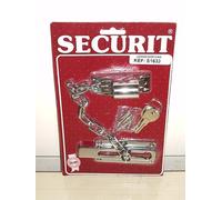 Securit Chaîne de sécurité pour porte chromé avec 2 clés