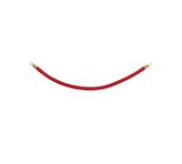 SECURIT - Corde Torsadée pour Système de Barrière Classic - avec Embouts Métalliques - pour Bar, Restaurant, Boîte de Nuit, Boutique - L. 152 cm - Finition Dorée - Rouge