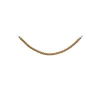 Securit Corde torsadée Barrière Classic - 152 cm, embouts métalliques, chromée, marron