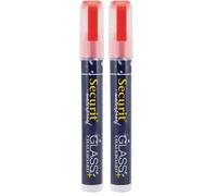 SECURIT - Feutre craie 2-6 mm waterproof Rouge (Lot de 2)