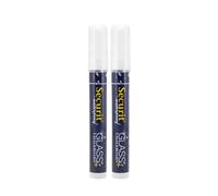 Securit Feutre-craie Waterproof Medium 2-6 mm Blanc – Lot de 2