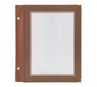 Securit® inserts pour protège-menus A5 marron gamme Wood, lot de 5 inserts double-face