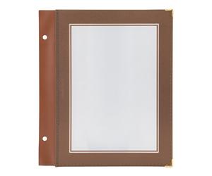 Securit® inserts pour protège-menus A5 marron gamme Wood, lot de 5 inserts double-face