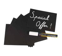 Securit Mini ardoises A8 – 75 x 50 mm – Kit 20 pièces – Noir