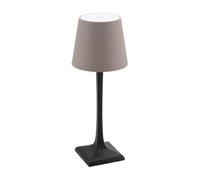 SECURIT - Lampe LED à Eclairage Progressif "Milano" - Sans Fil - Rechargeable Par USB Magnétique - Intérieur/Extérieur - Pour Bar, Café, Restaurant, Hôtel - 26 x 10 x 10 cm - Coloris Noir/Taupe
