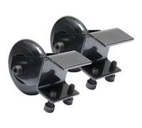 Securit - Lot de 2 roulettes pour vitrine d'affichage led / porte-menu - noir G