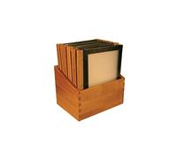 SECURIT - Box de 10 Cartes Menu Gamme Wood - pour Restaurants, Cafés, Bars - 2 Inserts Double (4 Pages) Inclus - A4 - Noir