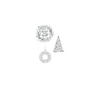 SECURIT Lot de 3 pochoirs de fenêtre avec marqueur à craie - Thème de Noël - Vinyle - Blanc - 59,4 x 42 x 0,5 cm