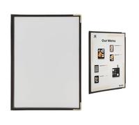 Securit Lot de 3 Protèges-menu Crystal Transparent A4 - Simple (présente 2 Pages A4 en recto-verso)