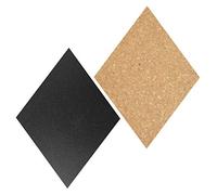 Securit Lot de 3 tableaux muraux en liège et tableau noir, 3 tableaux en liège, 4 tableaux noirs autocollants pour l'école de bureau