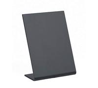 SECURIT - Tableau de Table en L A7 - Ardoise Porte-Menu - En Acrylique - Empilable - Pour Café, Bar, Restaurant - 11,5 x 7,5 x 4,5 cm - Coloris Noir